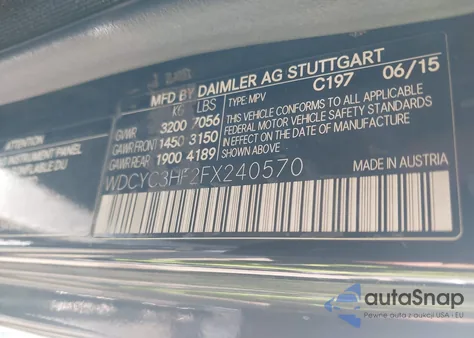 2015 Mercedes-Benz G 550 4Matic from USA, damaged, VIN WDCYC3HF2FX240570